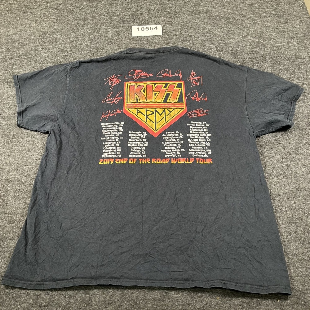 KISS T Shirt Men 2XL Black End Of The Road World Tour 2019 Concert Graphic Print - Picture 4 of 4